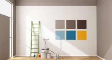 Цветни квадрати на стена